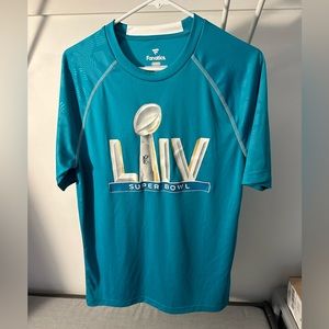 Super Bowl LIV Teal Medium Fanatics dri-fit shirt